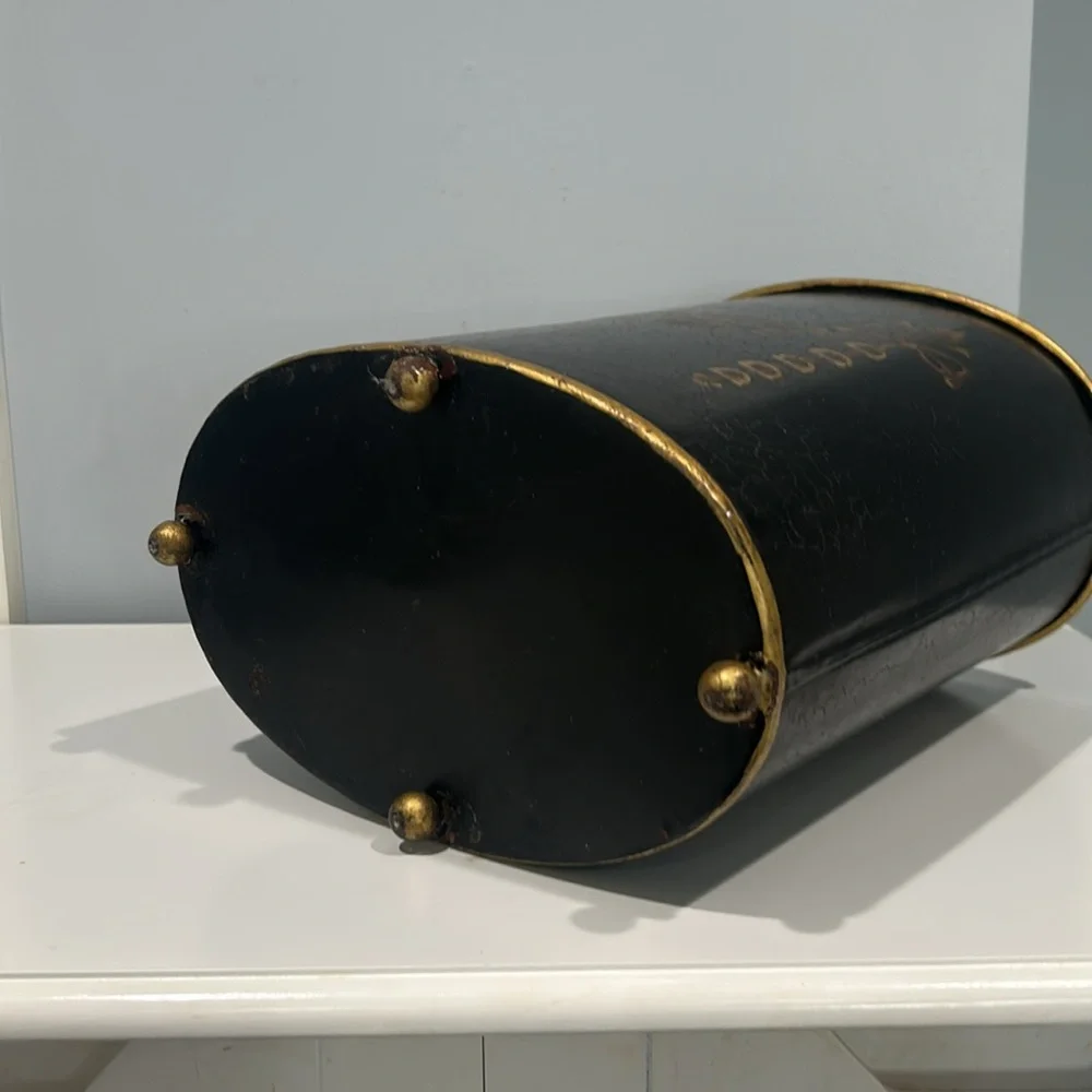 Chelsea House black lacquered waste paper can - Picture 4 of 5